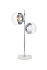 Living District LD6155C Eclipse 2 Lights Chrome Table Lamp With Clear Glass