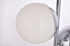 Living District LD6154C Eclipse 2 Lights Chrome Table Lamp With Frosted White Glass