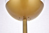 Living District LD6151BR Eclipse 1 Light Brass Floor Lamp With Clear Glass