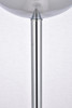 Living District LD6149C Eclipse 1 Light Chrome Floor Lamp With Clear Glass