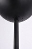 Living District LD6146BK Eclipse 1 Light Black Floor Lamp With Frosted White Glass