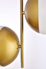 Living District LD6120BR Eclipse 2 Lights Brass Pendant With Frosted White Glass