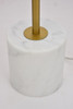 Living District LD6114BR Eclipse 2 Lights Brass Floor Lamp With Frosted White Glass