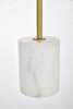 Living District LD6108BR Eclipse 1 Light Brass Table Lamp With Frosted White Glass