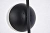 Living District LD6104BK Eclipse 1 Light Black Table Lamp With Frosted White Glass