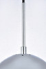 Living District LD6029C Eclipse 1 Light Chrome Pendant With Clear Glass