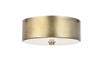 Living District LD6023 Hazen 2 light 12 inch Vintage Silver flush mount