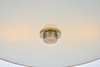 Living District LD6023 Hazen 2 light 12 inch Vintage Silver flush mount