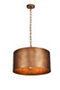 Living District LD6015D20BR Miro Collection Pendant D20 H11.75 Lt:3 Manual Brass Finish
