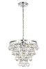 Living District LD5016D13C Kora Collection Pendant D13 H10.9 Lt:3 Chrome Finish