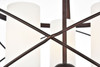 Living District LD5013D16DCB Wren Collection Pendant D15.8 H17.3 Lt:3 Dark Copper Brown and frosted white Finish