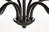 Living District LD5006D36MB Rohan Collection Chandelier D36 H19 Lt:6 Matte Black Finish