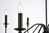 Living District LD5006D36MB Rohan Collection Chandelier D36 H19 Lt:6 Matte Black Finish