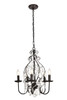 Living District LD5003D17ORB BLAISE Collection Pendant D17 H23 Lt:5 Oil rubbed bronze Finish