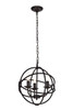 Living District LD4006D14DB Octavia Collection Pendant D14 H15 Lt:3 Dark brown Finish