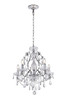 Living District LD4005D22C Voltaire Collection Chandelier D22 H22 Lt:5 Chrome Finish