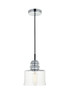 Living District LD2253C Kenna 1 Light Chrome Pendant With Clear Glass