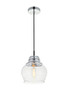 Living District LD2252C Kenna 1 Light Chrome Pendant With Clear Glass