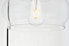 Living District LD2247C Destry 3 Lights Chrome Pendant With Clear Glass