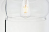 Living District LD2247C Destry 3 Lights Chrome Pendant With Clear Glass