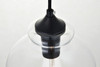 Living District LD2247BK Destry 3 Lights Black Pendant With Clear Glass