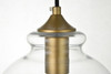Living District LD2245BR Destry 1 Light Brass Pendant With Clear Glass