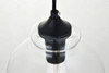 Living District LD2245BK Destry 1 Light Black Pendant With Clear Glass