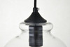 Living District LD2245BK Destry 1 Light Black Pendant With Clear Glass