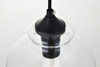 Living District LD2245BK Destry 1 Light Black Pendant With Clear Glass