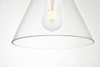 Living District LD2244C Destry 1 Light Chrome Pendant With Clear Glass