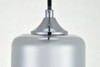 Living District LD2240C Ashwell 1 Light Chrome Pendant With Clear Glass