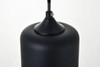 Living District LD2240BK Ashwell 1 Light Black Pendant With Clear Glass