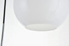 Living District LD2237C Baxter 3 Lights Chrome Pendant With Frosted White Glass