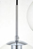 Living District LD2236C Baxter 3 Lights Chrome Pendant With Clear Glass