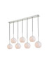 Living District LD2231C Baxter 7 Lights Chrome Pendant With Frosted White Glass