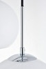 Living District LD2231C Baxter 7 Lights Chrome Pendant With Frosted White Glass