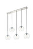 Living District LD2228C Baxter 5 Lights Chrome Pendant With Clear Glass