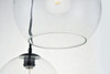 Living District LD2226BK Baxter 5 Lights Black Pendant With Clear Glass