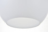 Living District LD2225C Baxter 1 Light Chrome Pendant With Frosted White Glass