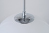 Living District LD2225C Baxter 1 Light Chrome Pendant With Frosted White Glass