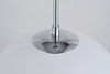 Living District LD2213C Baxter 1 Light Chrome Pendant With Frosted White Glass