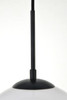 Living District LD2213BK Baxter 1 Light Black Pendant With Frosted White Glass