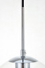 Living District LD2212C Baxter 1 Light Chrome Pendant With Clear Glass
