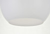 Living District LD2211BR Baxter 1 Light Brass Flush Mount With Frosted White Glass