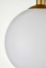 Living District LD2211BR Baxter 1 Light Brass Flush Mount With Frosted White Glass