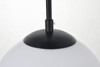 Living District LD2209BK Baxter 3 Lights Black Pendant With Frosted White Glass Living District LD2209BK Baxter 3 Lights Black Pendant With Frosted White Glass