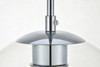 Living District LD2208C Baxter 3 Lights Chrome Pendant With Clear Glass