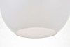 Living District LD2207C Baxter 1 Light Chrome Pendant With Frosted White Glass