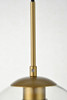 Living District LD2206BR Baxter 1 Light Brass Pendant With Clear Glass