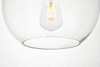 Living District LD2206BK Baxter 1 Light Black Pendant With Clear Glass